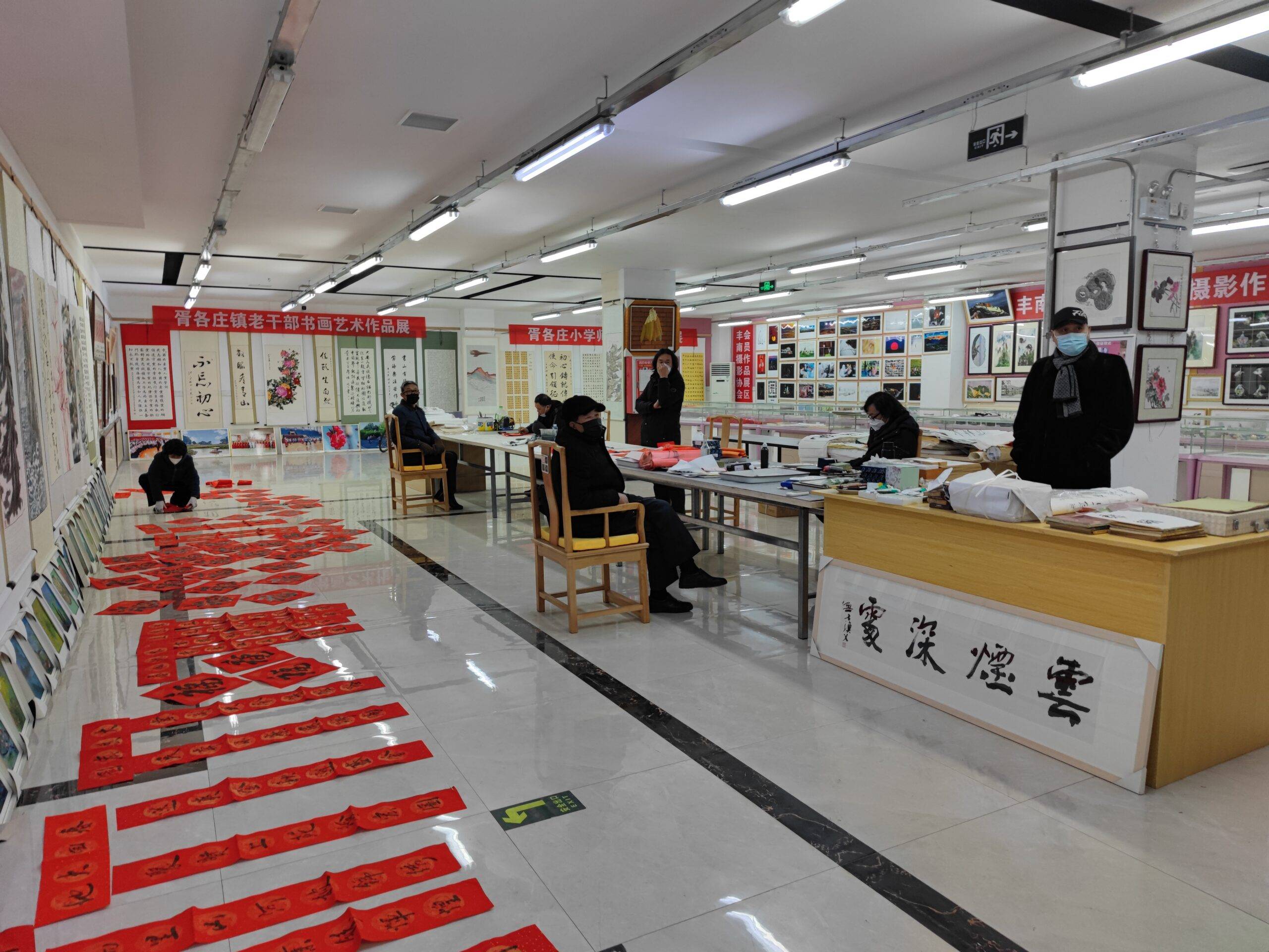 2023年1月17日，丰南文化名人在七步楼写春联-七步楼